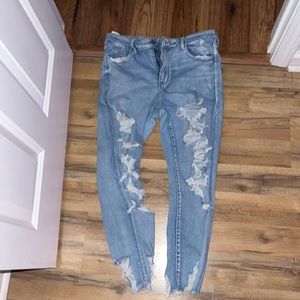 Distressed American Eagle Jeans